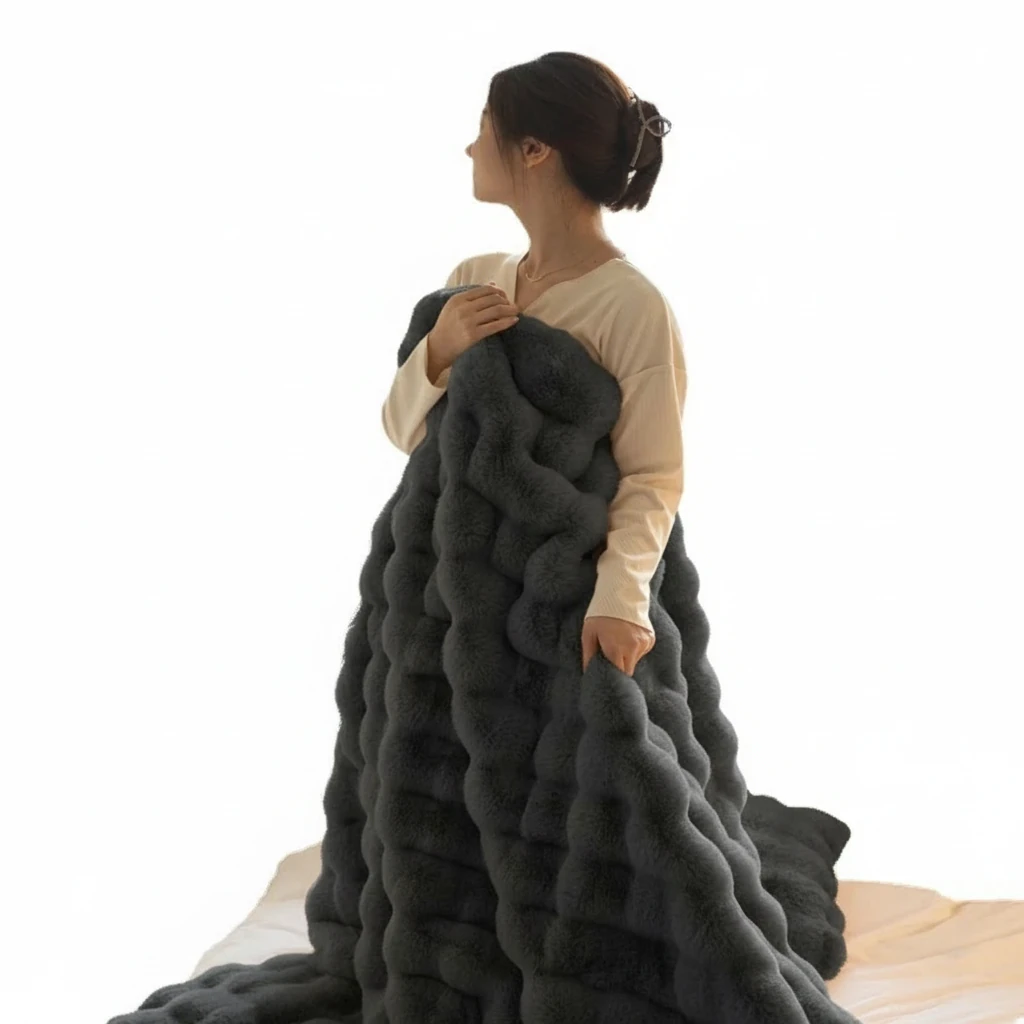 Blixsy Bubble Velvet Blanket