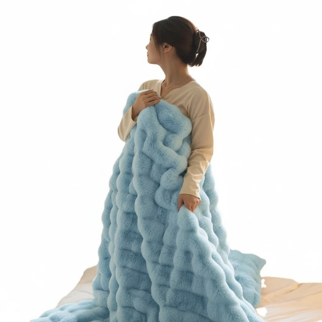 Blixsy Bubble Velvet Blanket